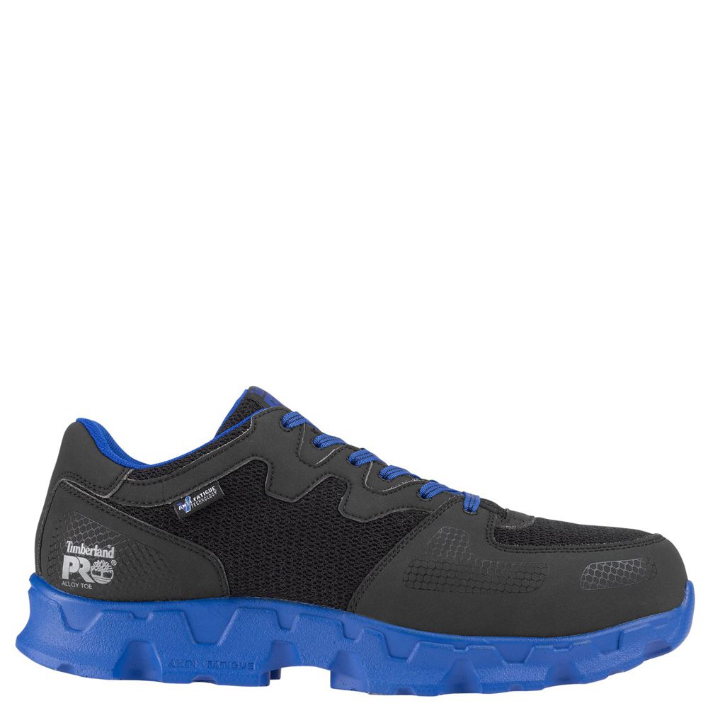 Zapatos de Trabajo Timberland Argentina Hombre - Pro® Powertrain Alloy Toe Esd - Negras/Azules - DSF